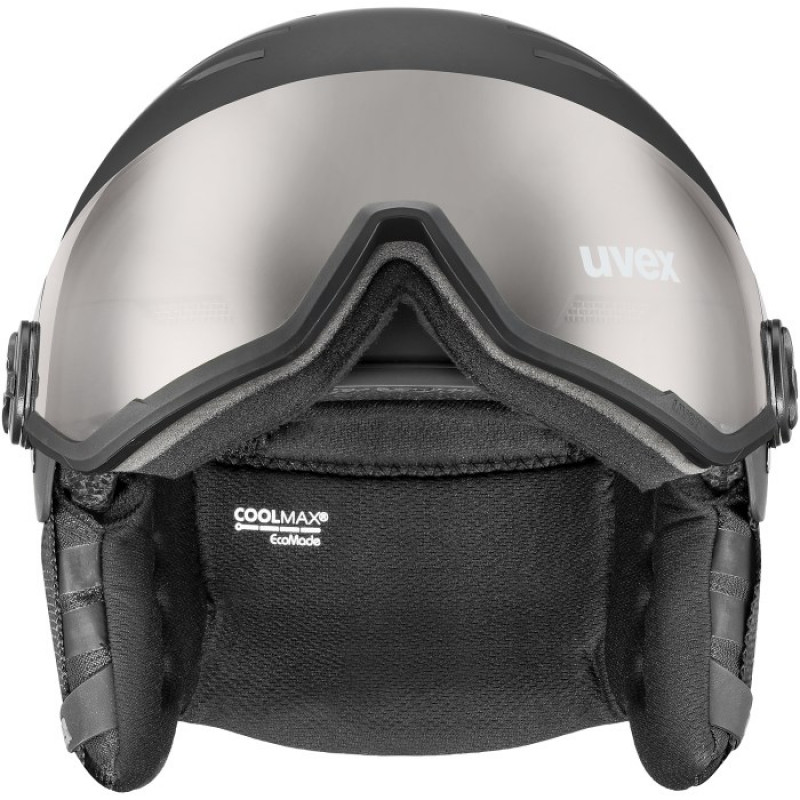 UVEX Wanted Visor pro V skibrilhelm, zwart mat