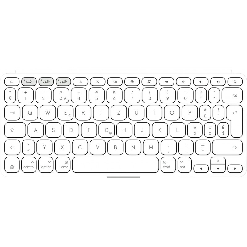 Logitech Keys-To-Go 2 voor iPad-toetsenbord (920-013009), lichtgrijs, Zwitserse layout