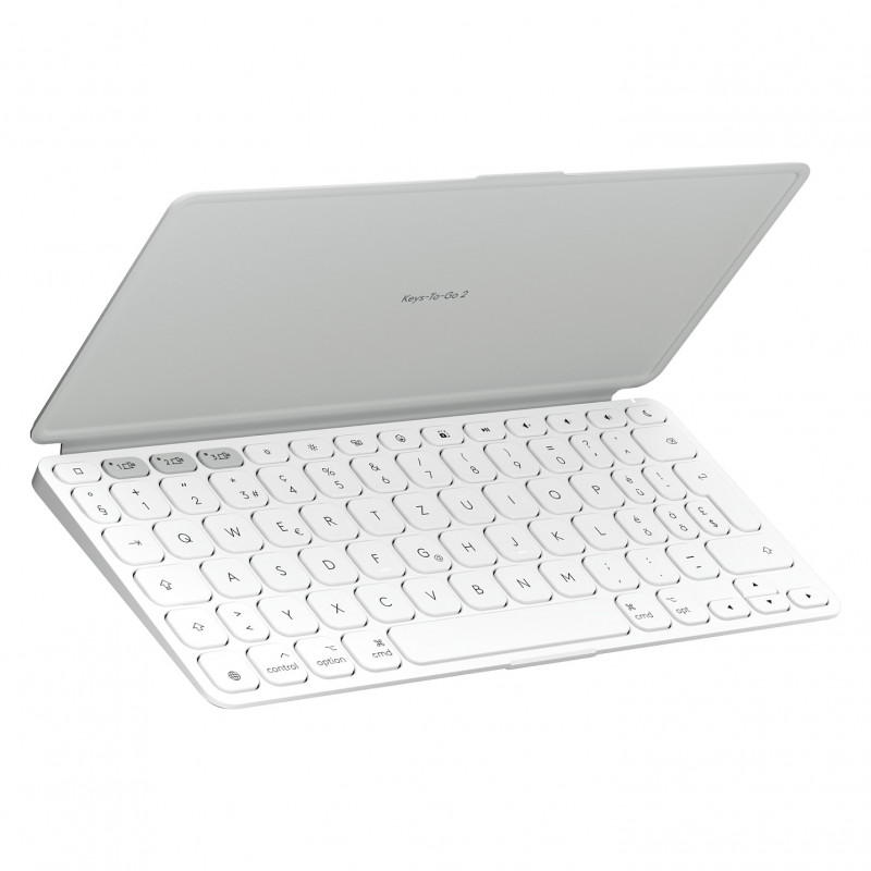Logitech Keys-To-Go 2 voor iPad-toetsenbord (920-013009), lichtgrijs, Zwitserse layout