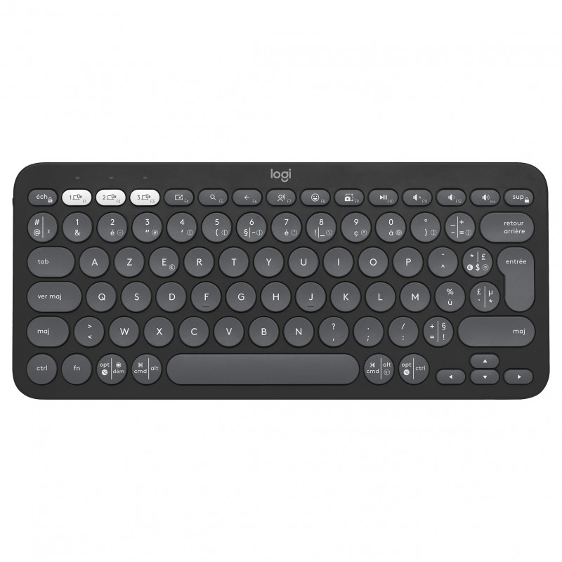 Logitech Pebble Keys 2 K380s Bluetooth-toetsenbord (920-011803), grafiet, Franse indeling
