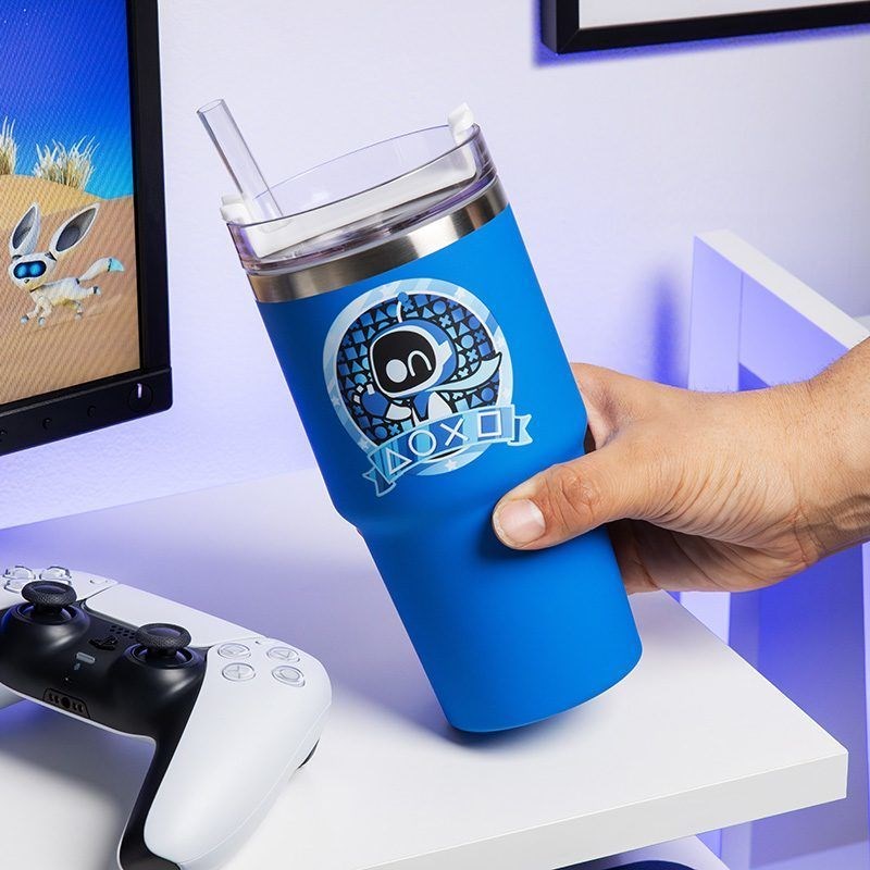 Paladone PP15504AB Astro Bot reisbeker, 600 ml, blauw