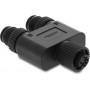Delock 60852 M12 Y-splitter A-gecodeerd 4 pin, 1 x female naar 2 x male