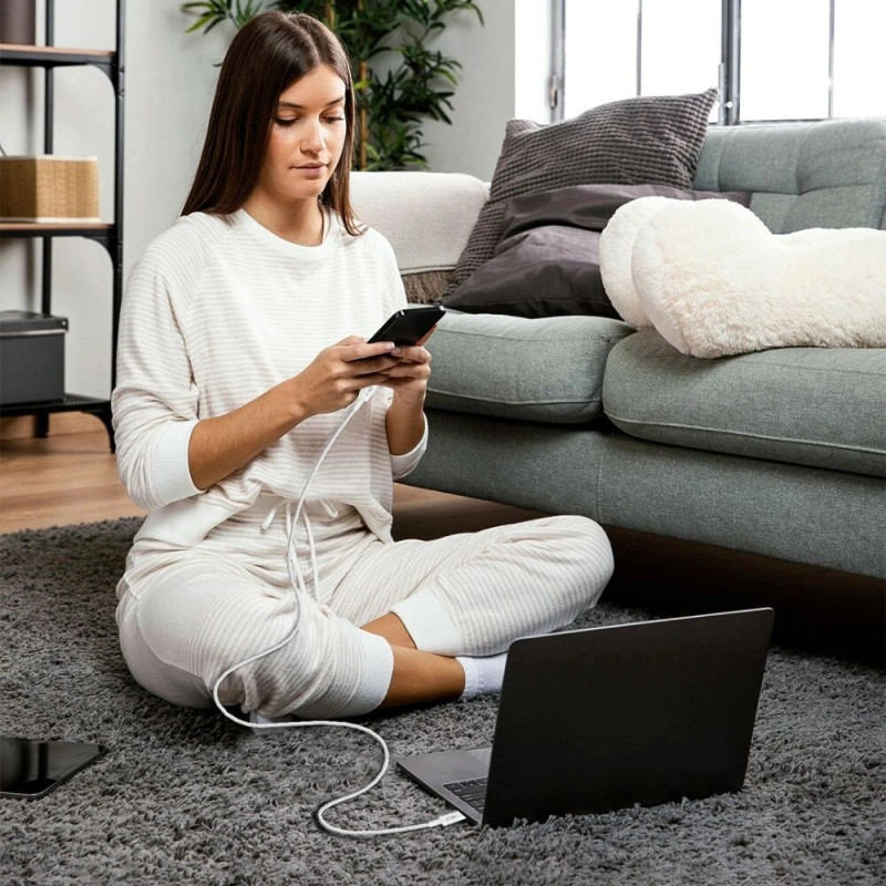 Tech-Protect Ultraboost Lite USB-C / USB-C-kabel PD60W/3A 200 cm, Cool Grey