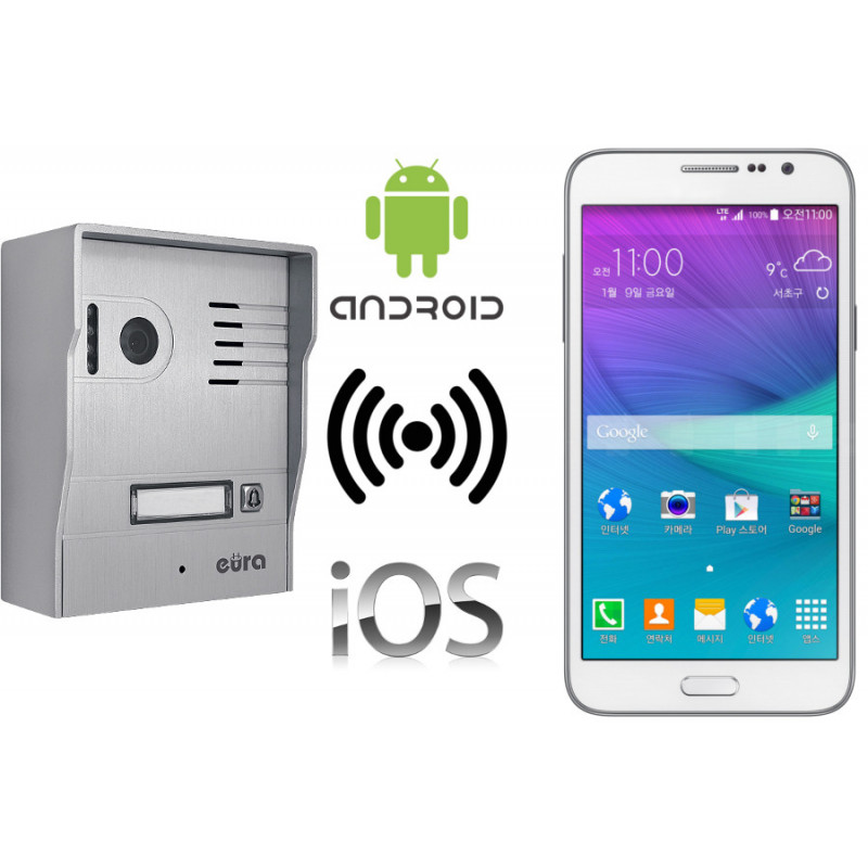 EURA IVP-02C7 Lutra IP-video-intercom, opbouwmontage, Poolse server