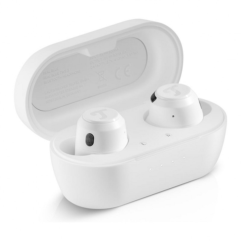 Teufel REAL BLUE TWS 3 draadloze in-ear Bluetooth-oordopjes, zuiver wit