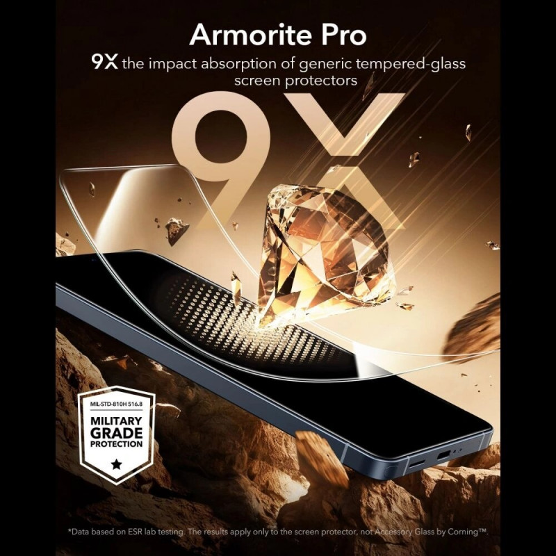 ESR UltraFit Armorite Pro gehard glas voor Samsung Galaxy S26 Ultra, transparant