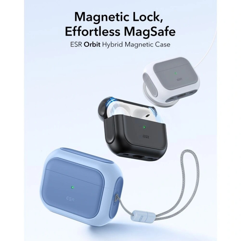 ESR Orbit HaloLock MagSafe-hoesje voor Apple AirPods Pro 3, poederblauw