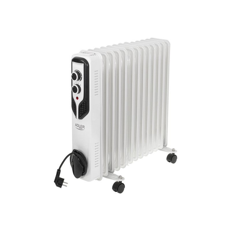 Adler AD 7818 olieradiator, 2500 W, 3 vermogensstanden, 13 ribben, wit
