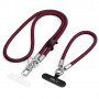Tech-Protect C10S Rope crossbody- en polstelefoonkoordset, bordeaux/titanium