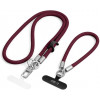 Tech-Protect C10S Rope crossbody- en polstelefoonkoordset, bordeaux/titanium