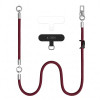 Tech-Protect C10S Rope crossbody- en polstelefoonkoordset, bordeaux/titanium