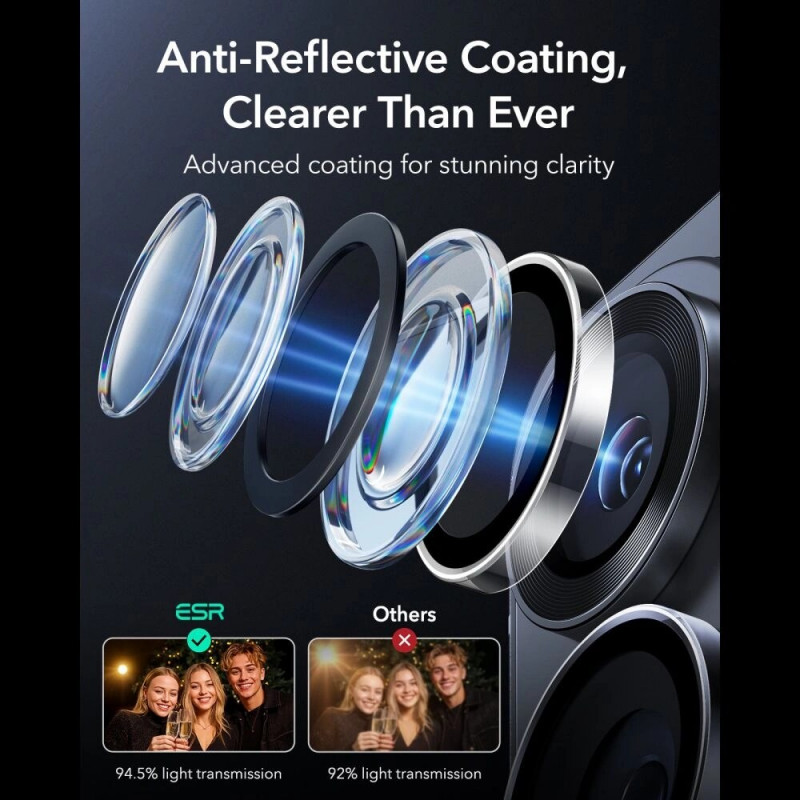 ESR Armorite camerabeschermer voor Samsung Galaxy S26 Ultra, transparant