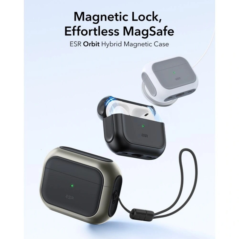 ESR Orbit HaloLock MagSafe-hoesje voor Apple AirPods Pro 3, titanium