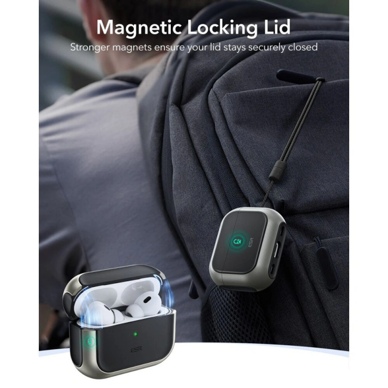 ESR Orbit HaloLock MagSafe-hoesje voor Apple AirPods Pro 3, titanium