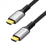 LogiLink CH0121 HDMI-kabel, A/M naar A/M, 8K/60 Hz, 48 Gbps, metaal, nylon, zwart/grijs, 1 m