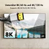 LogiLink CH0123 HDMI-kabel, A/M naar A/M, 8K/60 Hz, 48 Gbps, metaal, nylon, zwart/grijs, 3 m