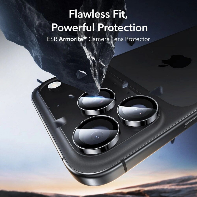 ESR Armorite camerabeschermer voor Apple iPhone 14 Pro / 14 Pro Max / 15 Pro / 15 Pro Max / 16 Pro / 16 Pro Max / 17 Pro / 17 Pro Max, zwart (ESR931)