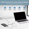 LogiLink PA0418 USB-A/C desktoplader, 100 W, GaN, 6 poorten, 2x USB-A (QC), 4x USB-C (PD), wit