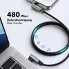 LogiLink CU0462 USB 2.0 Type-C-kabel, C/M 90° naar C/M 90°, 480 Mbps, 100W, metaal, zilver/zwart, 2 m