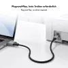 Logilink CU0107 USB 2.0-kabel, USB-A/M naar USB-B/M, 480 Mbps, nylon, metaal, zwart/zilver, 2 m