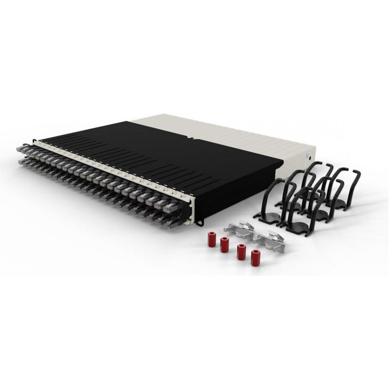 Patchbox .one 8RU UTP-patchpaneel, zwart (PONEX8UTPBK)