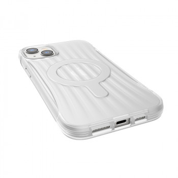 X-Doria Raptic Clutch MagSafe-hoesje voor Apple iPhone 14 Plus / 15 Plus, transparant
