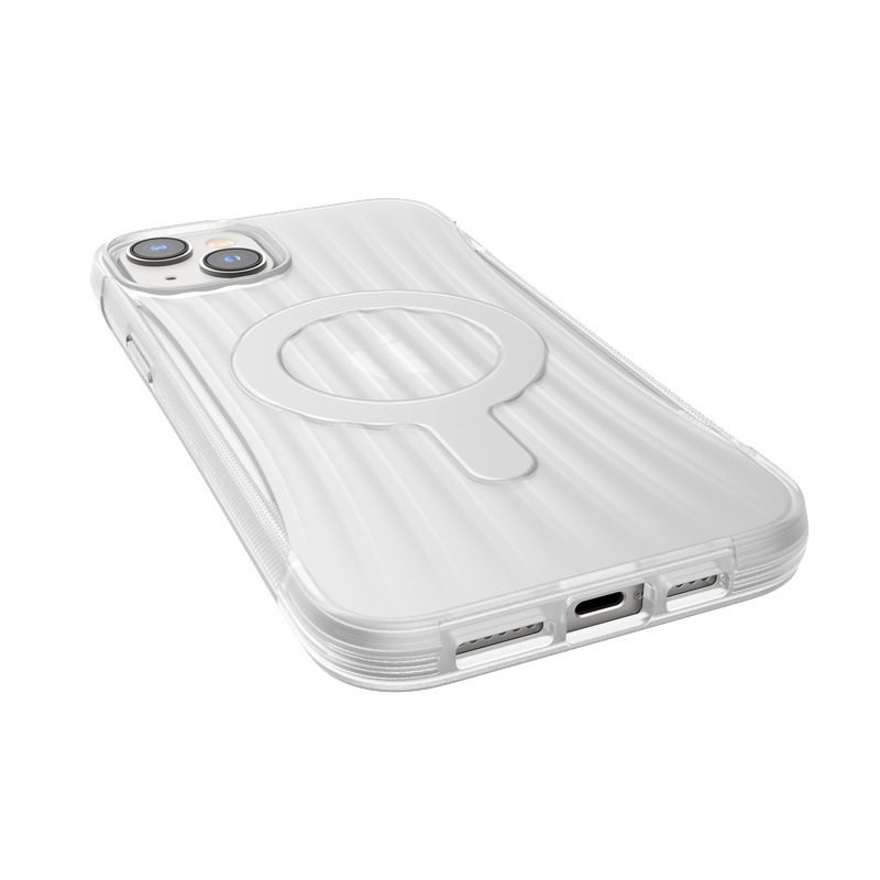 X-Doria Raptic Clutch MagSafe-hoesje voor Apple iPhone 14 Plus / 15 Plus, transparant