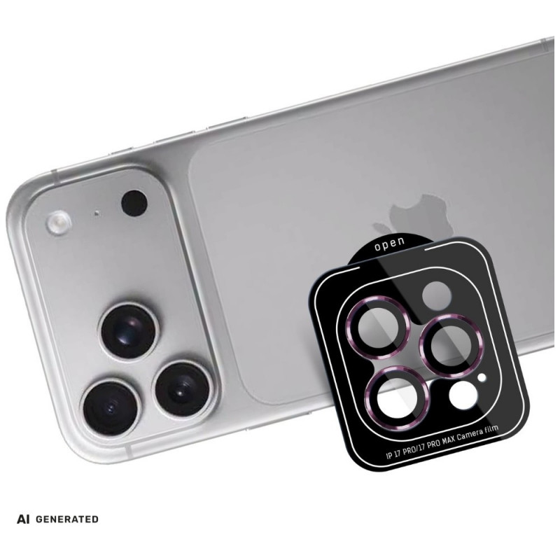 3MK Lens Protection Pro Apple iPhone 18 Pro / 18 Pro Max cameralensbeschermer, gehard glas, Bourgogne