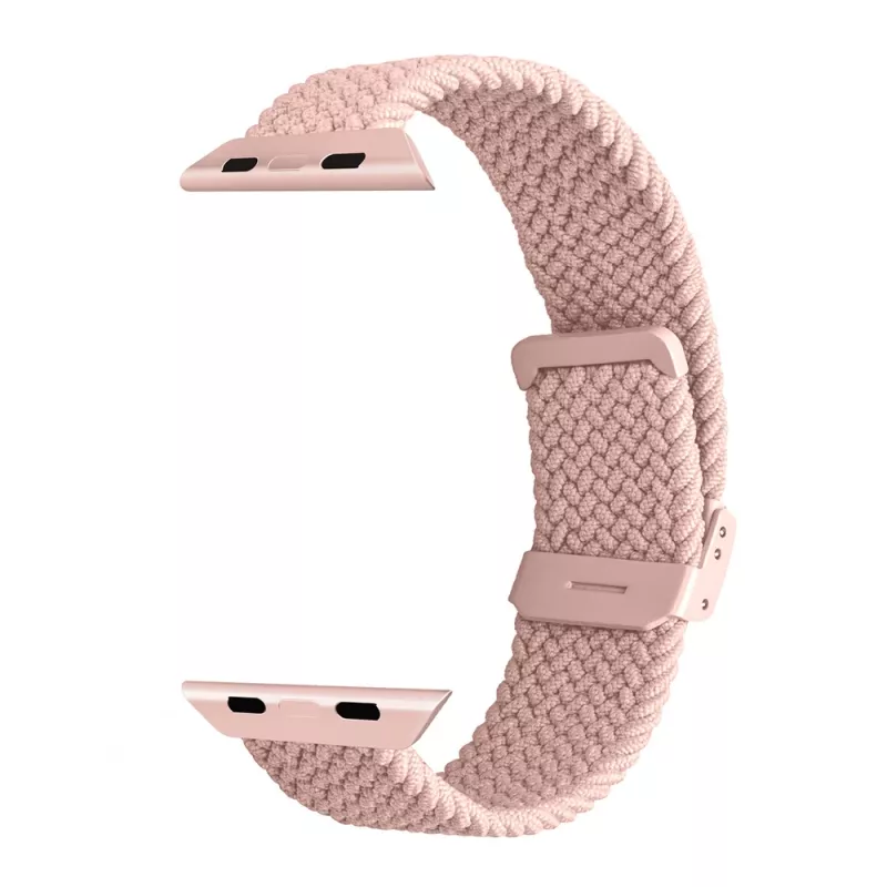 PURO Loop nylon band voor Apple Watch 38/40/41 mm, roze