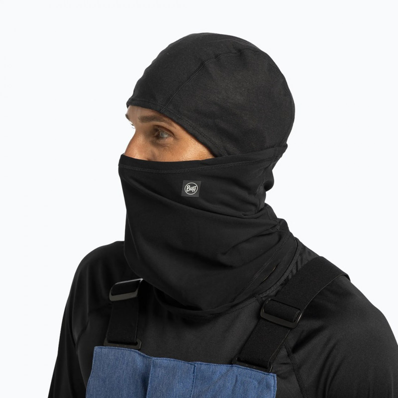 BUFF Tech Fleece Balaclava met scharnier Effen zwart