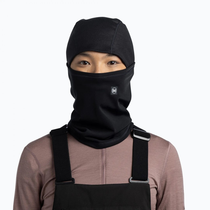 BUFF Tech Fleece Balaclava met scharnier Effen zwart