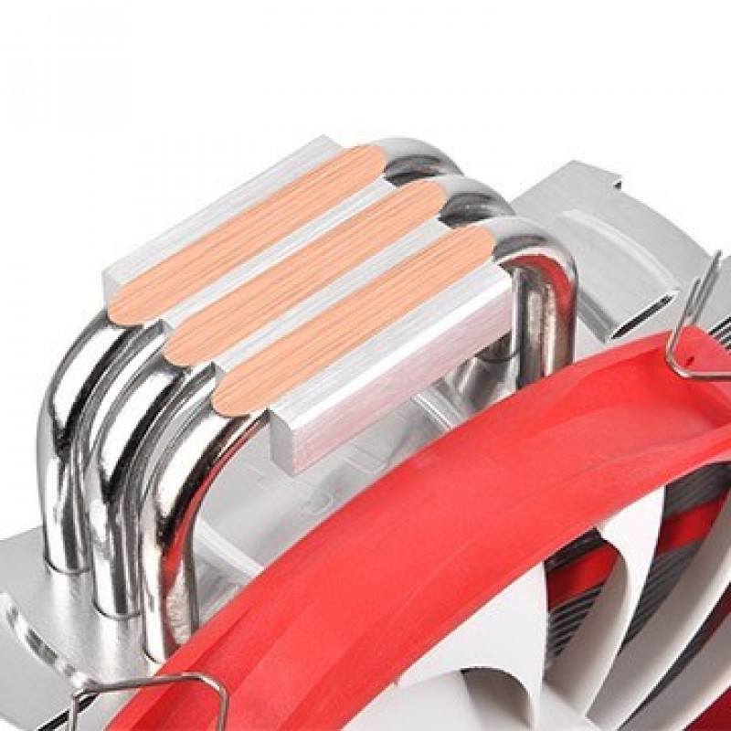Thermaltake NiC L32 CPU-koeler, 140 mm PWM-ventilator, aluminium en koper, rood, wit