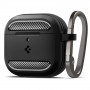 Spigen Rugged Armor-hoesje voor Apple AirPods 4, mat zwart
