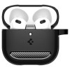 Spigen Rugged Armor-hoesje voor Apple AirPods 4, mat zwart