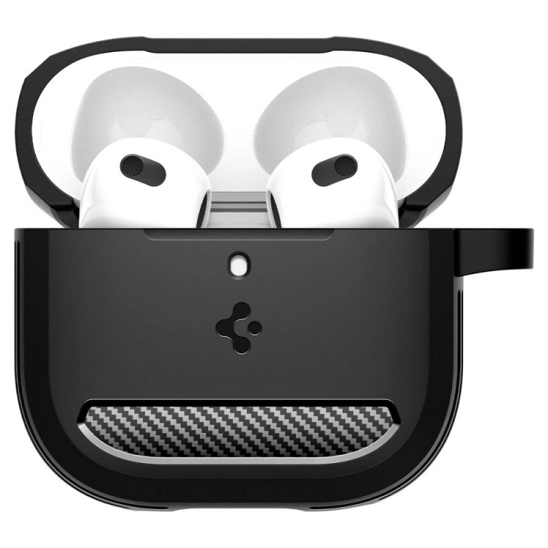 Spigen Rugged Armor-hoesje voor Apple AirPods 4, mat zwart