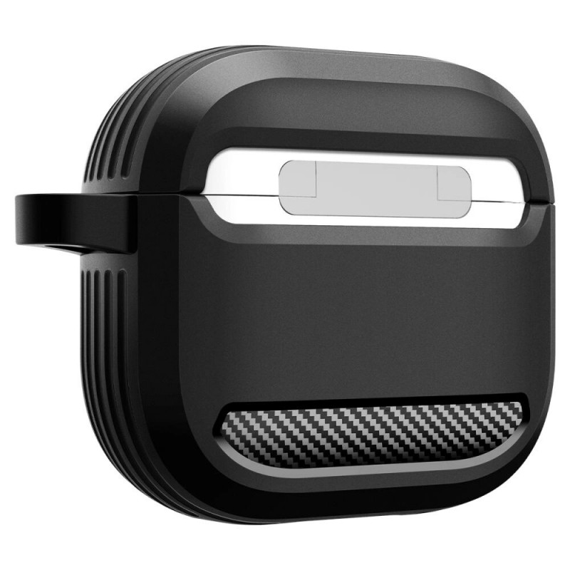 Spigen Rugged Armor-hoesje voor Apple AirPods 4, mat zwart