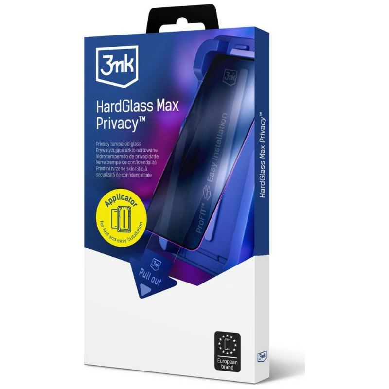 3MK HardGlass Max Privacy privacy gehard glas met applicator voor Samsung Galaxy S25 Edge, zwart