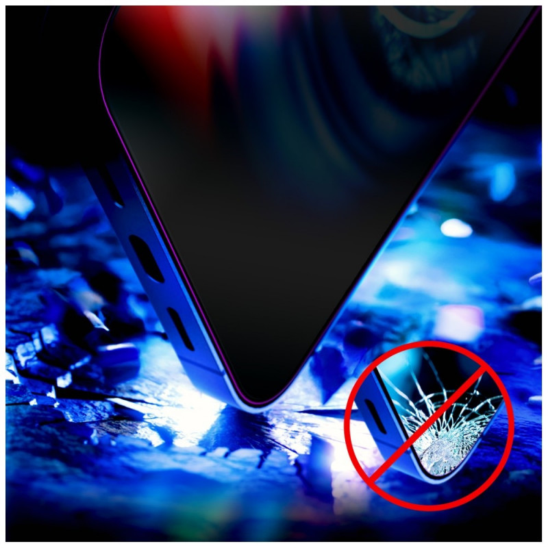 3MK HardGlass Max Privacy privacy gehard glas met applicator voor Samsung Galaxy S25 Edge, zwart