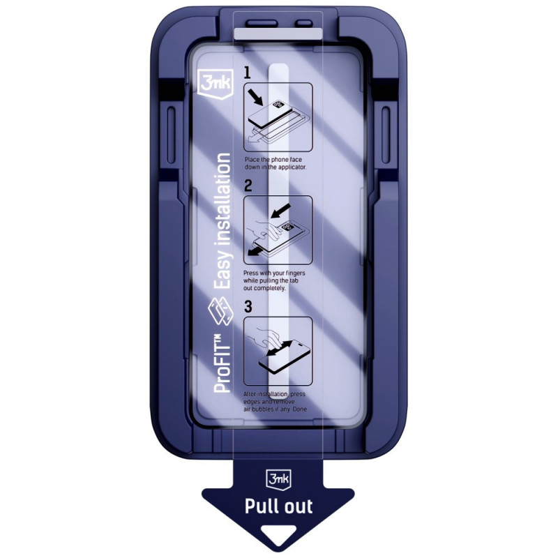 3MK HardGlass Max gehard glas met applicator voor Apple iPhone 13 / 13 Pro / 14 / 16e / 17e, zwart