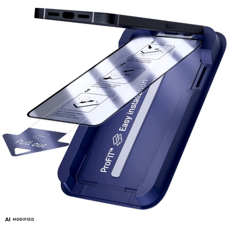 3MK HardGlass Max gehard glas met applicator voor Apple iPhone 15 / 16, zwart
