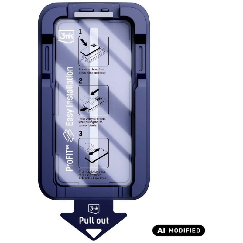 3MK HardGlass Max gehard glas voor Apple iPhone 15 Pro, zwart
