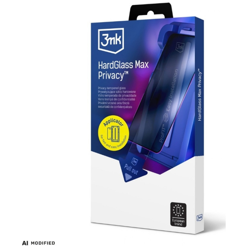 3MK HardGlass Max Privacy gehard glas met applicator voor Google Pixel 10A, zwart