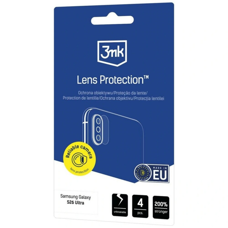 3MK Lens Protection cameralensbeschermer voor Samsung Galaxy S26 Ultra, 4-pack (3MK17720)