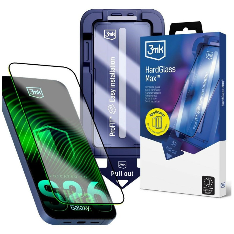 3MK HardGlass Max gehard glas voor Samsung Galaxy S26 Ultra, transparant