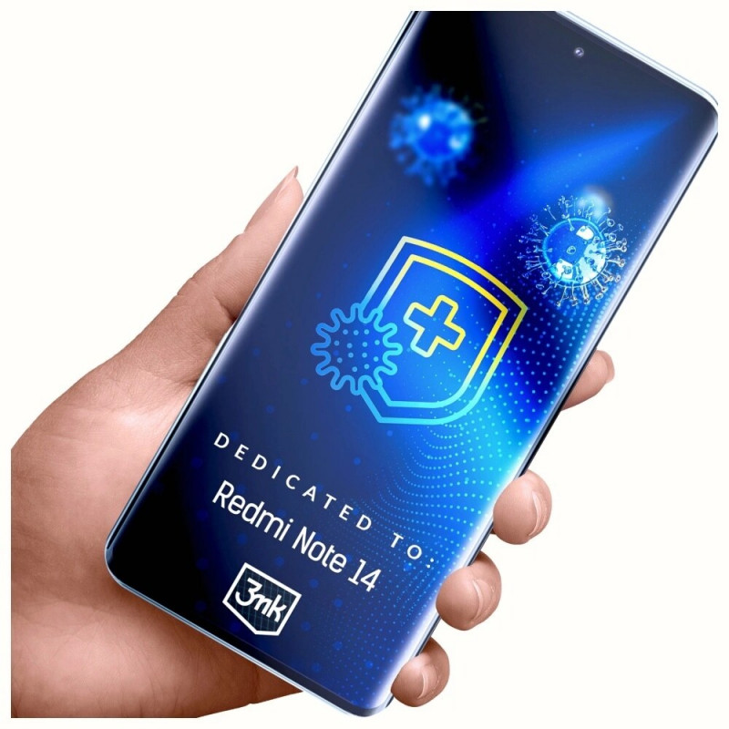 3MK SilverProtection+ antimicrobische beschermfolie voor Xiaomi Redmi Note 14 4G