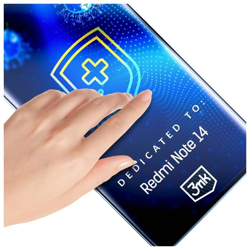 3MK SilverProtection+ antimicrobische beschermfolie voor Xiaomi Redmi Note 14 4G