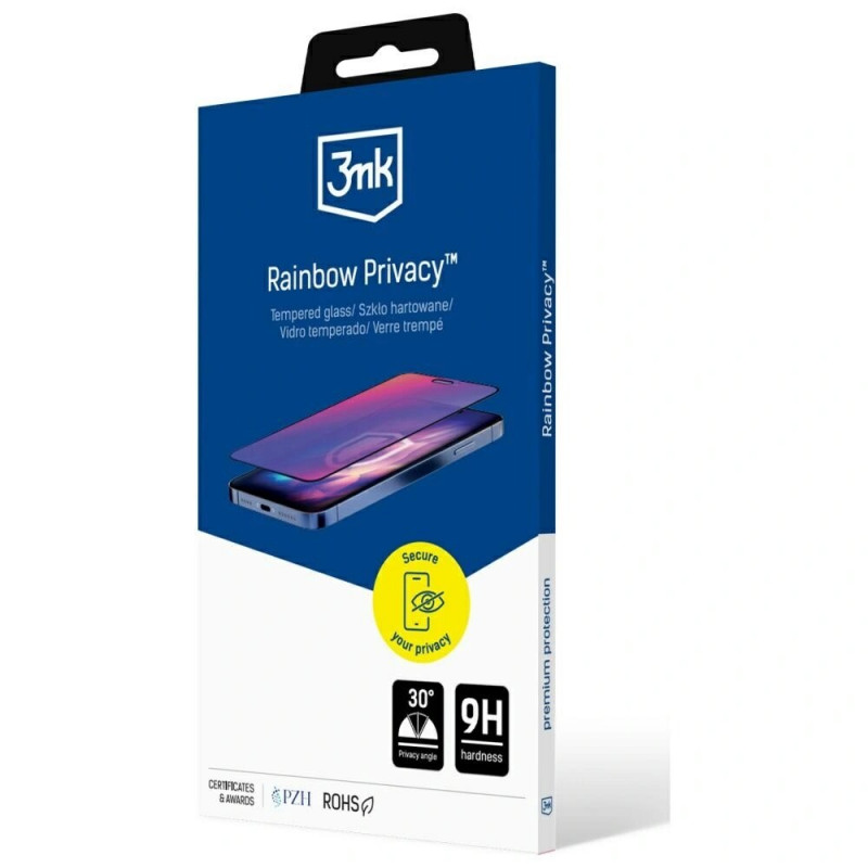 3MK Rainbow Privacy gehard glas voor Apple iPhone 17e / 16e