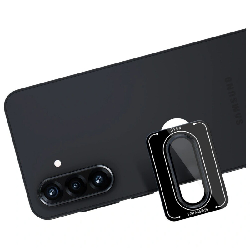 3MK Lens Protection Pro cameralensglas voor Samsung Galaxy A36 / A56 5G, zwart