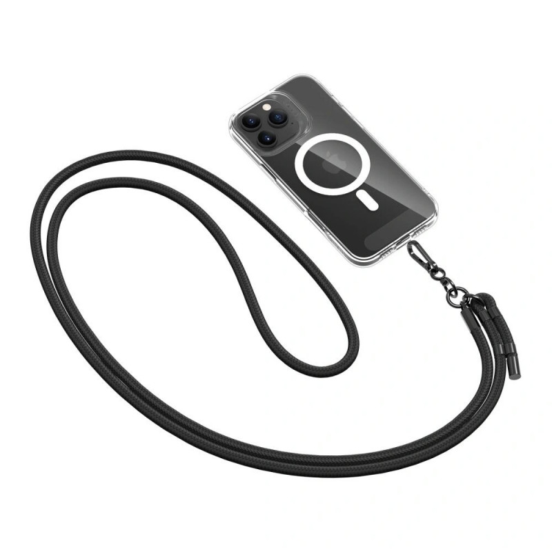 Tech-Protect C1S Rope Crossbody Strap, Zwart/Zwart