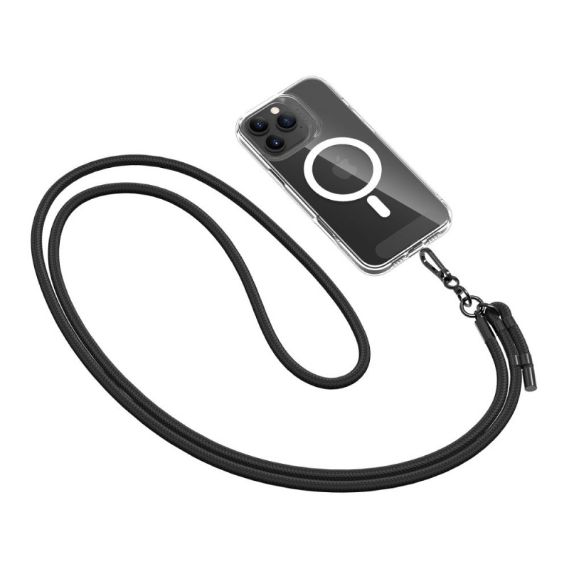 Tech-Protect C1S Rope Crossbody Strap, Zwart/Zwart